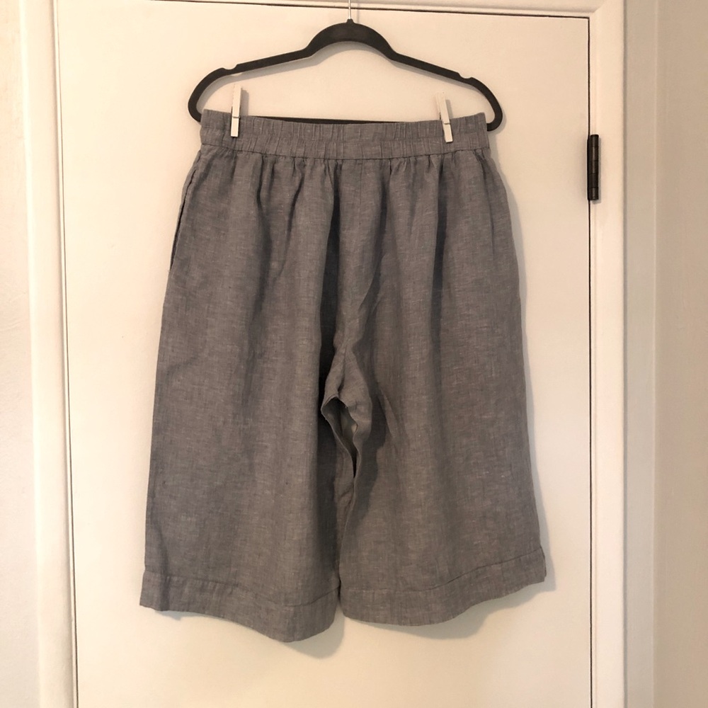 James Perse blue chambray linen capri pants - Size 3